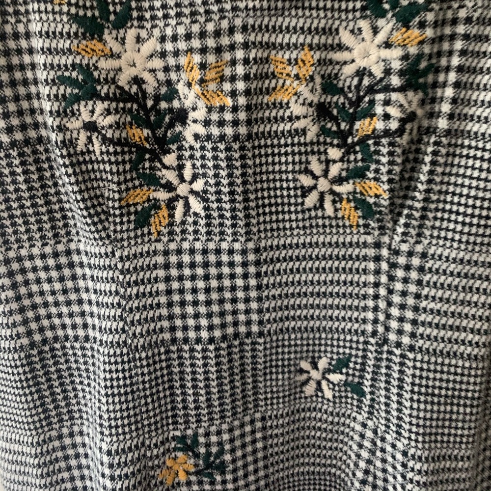 Topshop Houndstooth Embroidered Mini Dress - Picture 4 of 7